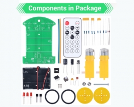 DIY Infrared Remote Control Car Kit, C51 Microcontroller Electronic Assembly and Soldering DIY Kits